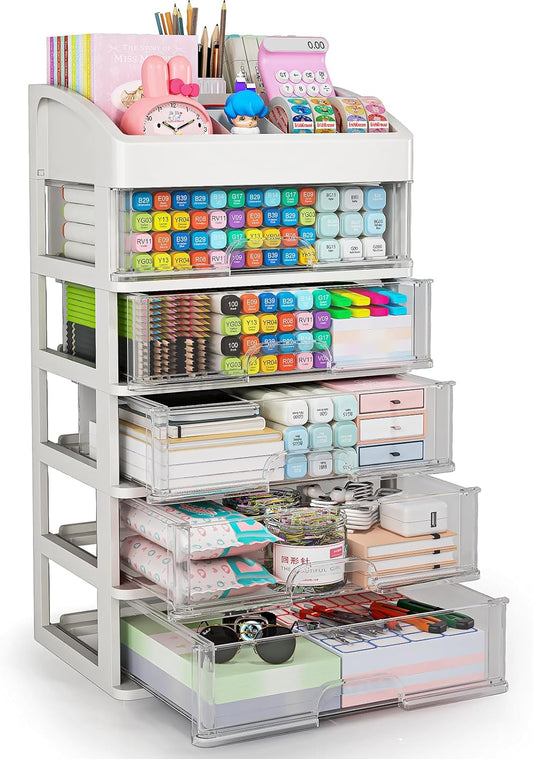 5-Drawer Desk Organizer by ORGIDOL: Stylish Storage Solution