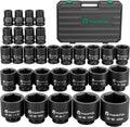 3/4 Inch Drive Impact Socket Set 30-Piece - Heavy Duty Cr-Mo