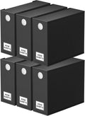 Black Sheet Organizers 6 Pack - Foldable Linen Storage Cubes for Queen