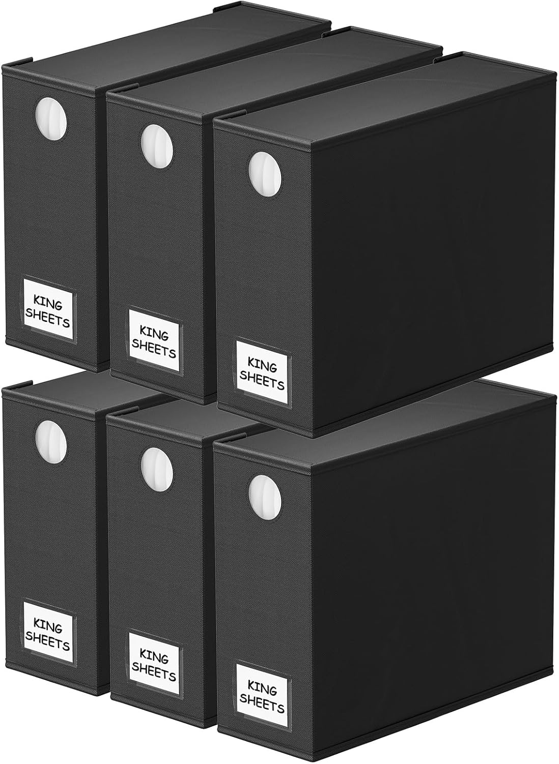SpaceAid 6 Pack Bed Sheet Organizers for Linen Closet Storage
