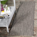 Courtyard 2ft 3in x 10ft Runner Rug Black/Beige - Outdoor Ready