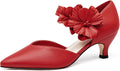 Coutgo Womens Low Kitten Heels Dressy Pumps - Comfortable 2.28 in sexy