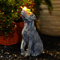 Garden Statue Dog Figurine Decor Outdoor Decoration with Butterfly