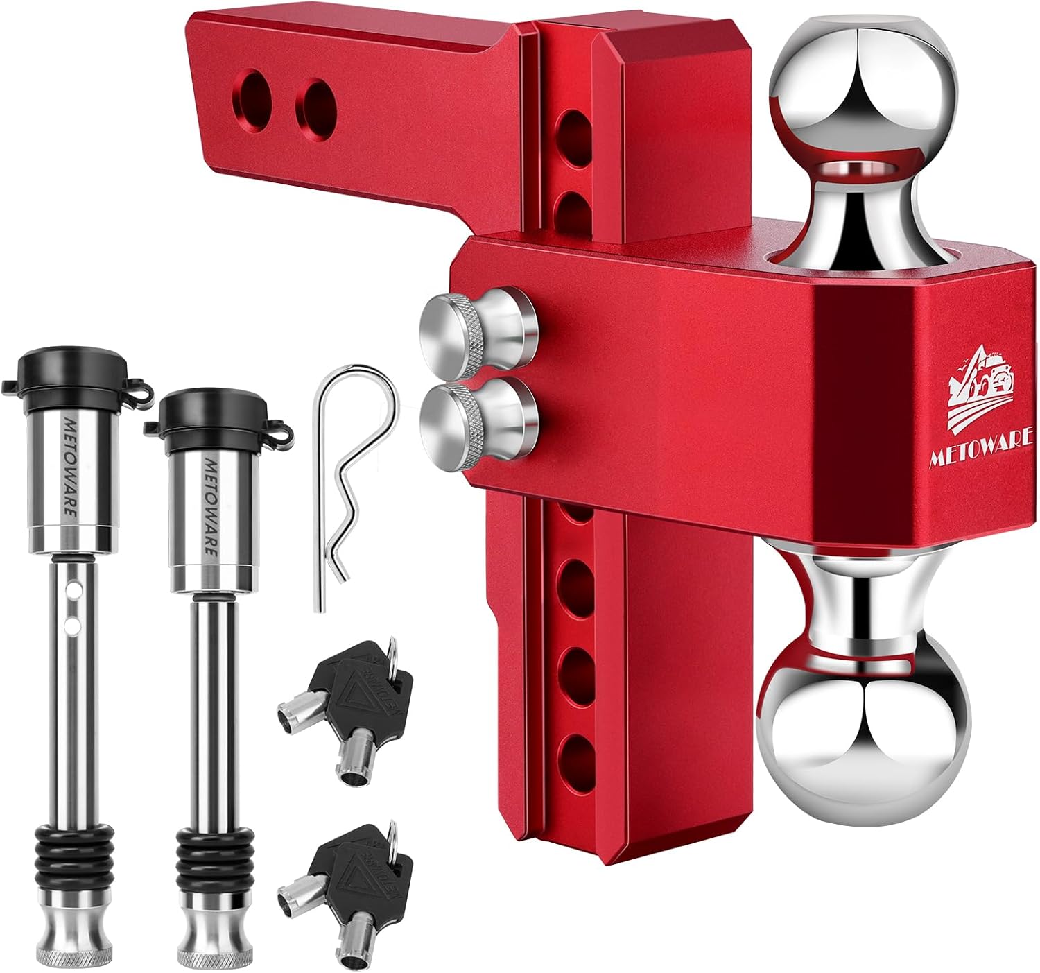 METOWARE Adjustable Trailer Hitch for Heavy Duty Towing Needs