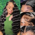 30 Inch Body Wave Lace Front Wig Human Hair 13x6 HD Frontal - Natural