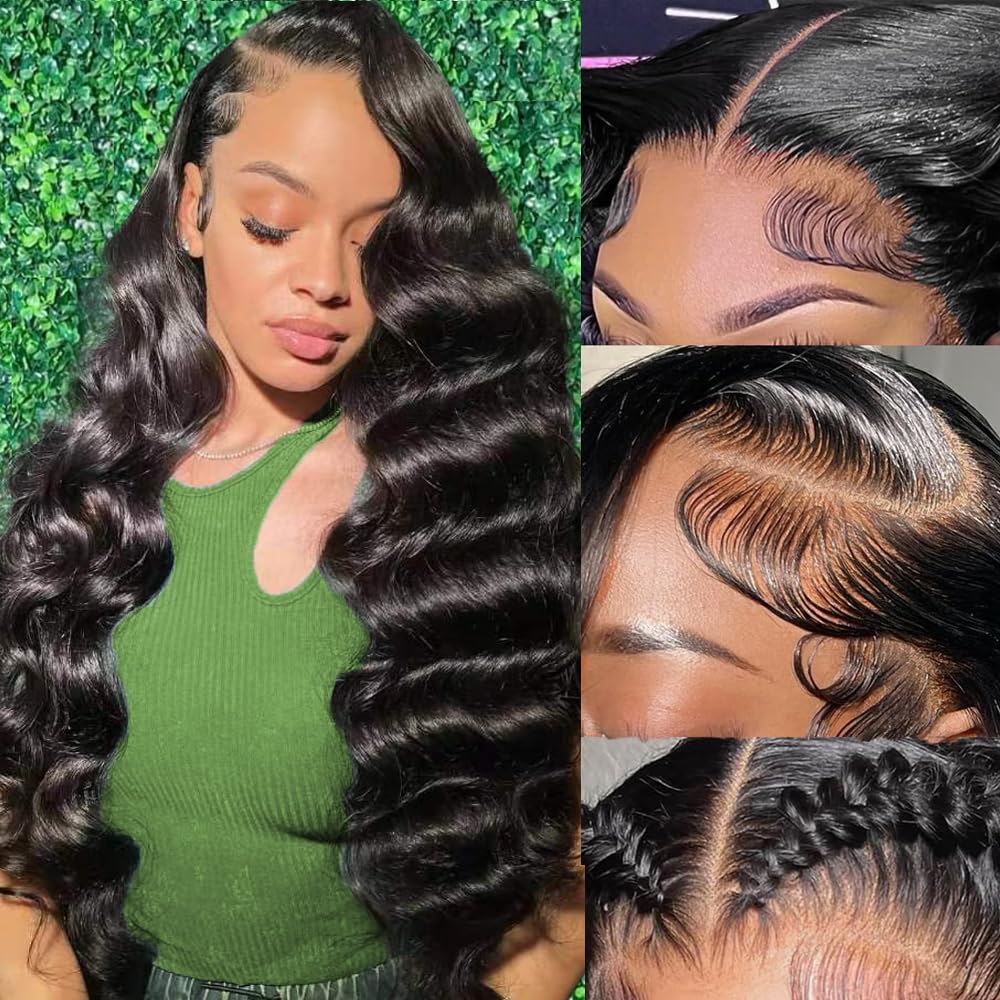 30 Inch Body Wave Lace Front Wigs Human Hair for Black Women