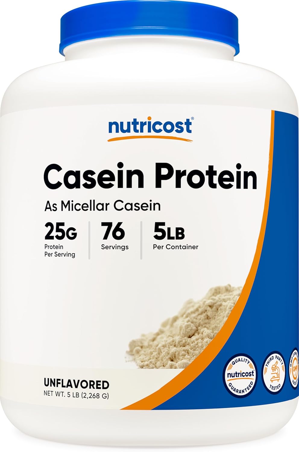 Nutricost Casein Protein Powder 5lb - High Quality Micellar Casein