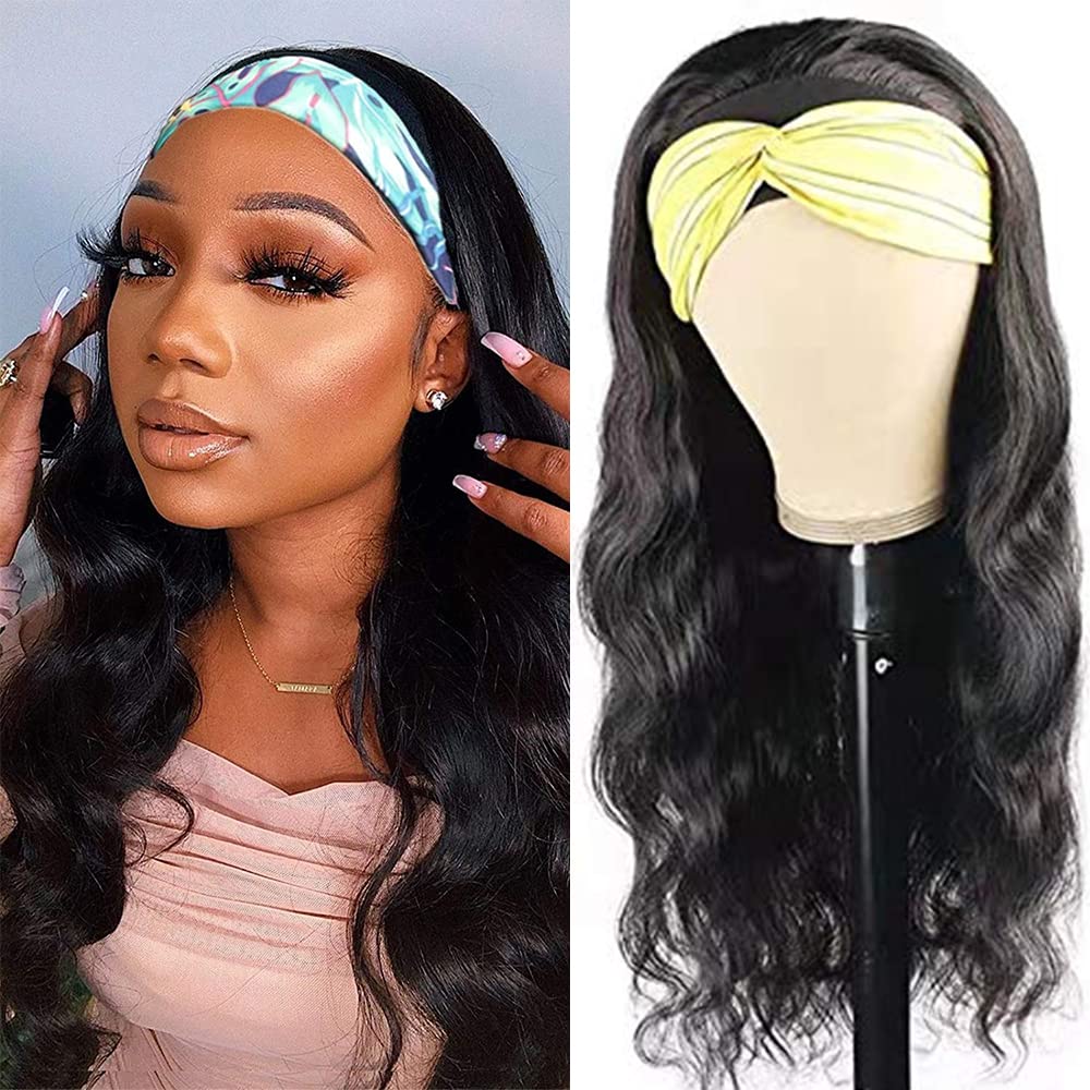 Body Wave Headband Human Hair Wig for Natural Look and Comfort