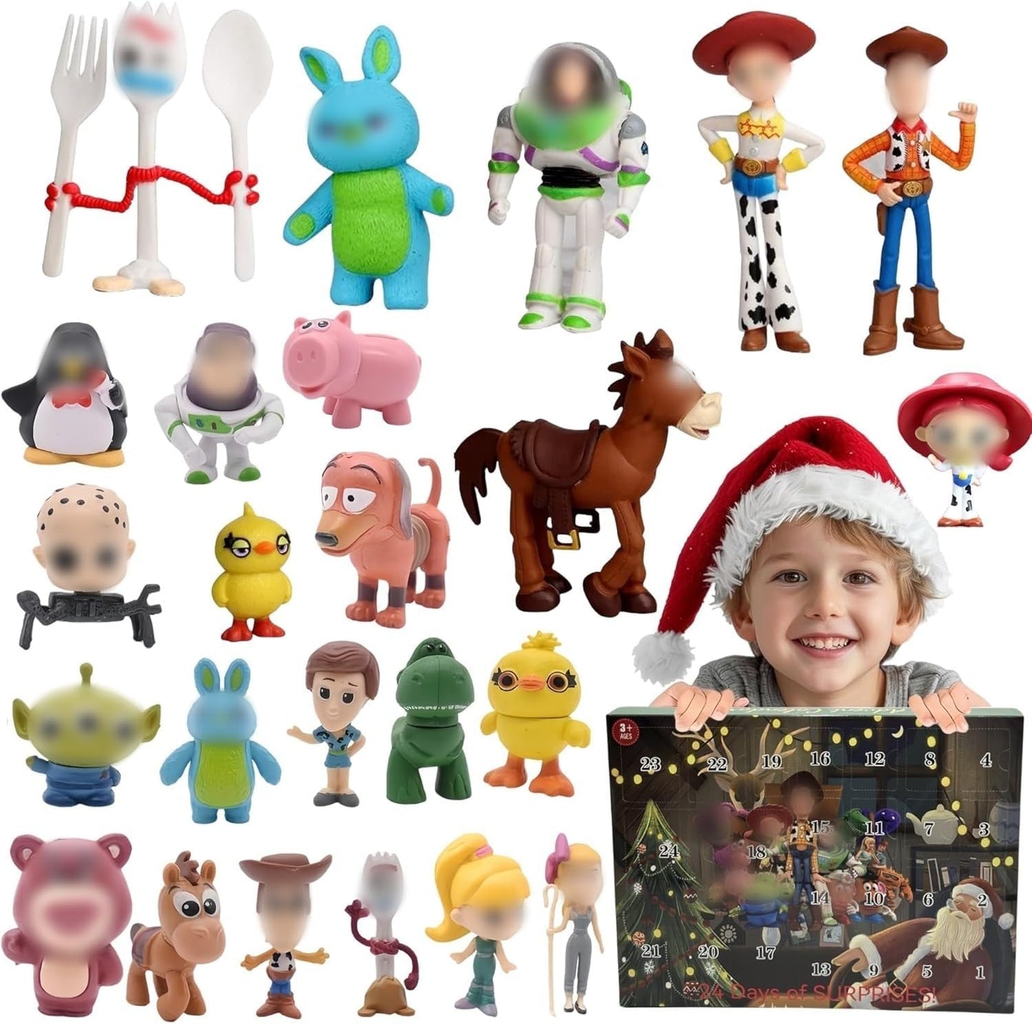2025 Advent Calendar Toys for Kids with Anime Figures Set