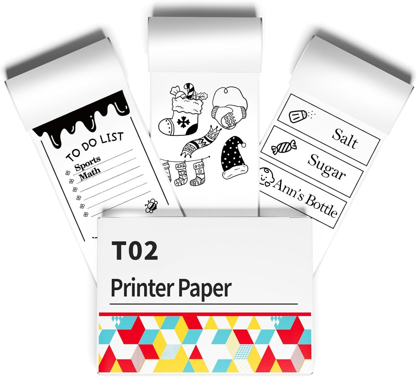 Long-lasting White Sticker Paper for T02 Mini Printer