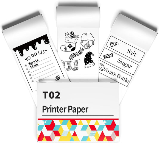 Long-lasting White Sticker Paper for T02 Mini Printer