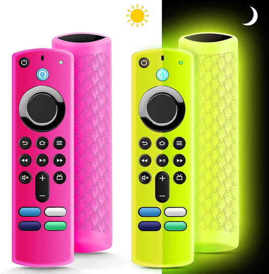 Anti-Slip Glow Remote Covers - 2 Pack