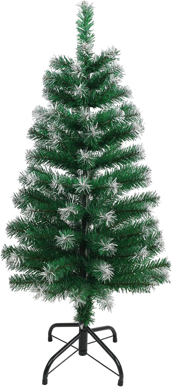 3FT Flocked Mini Christmas Tree - Festive Home Decor