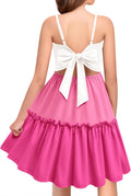 Arshiner Girls Tie Back Dress for Casual Summer Beach Fun