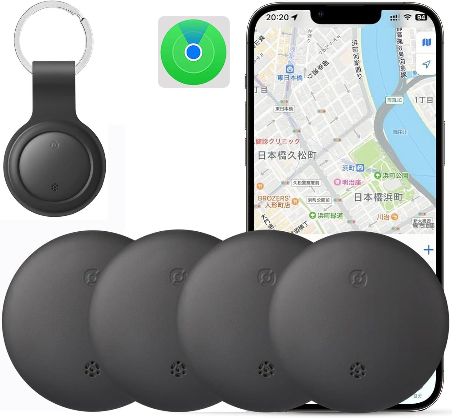 Smart Tag 4 Pack Item Finder for Apple Find My App Tracking