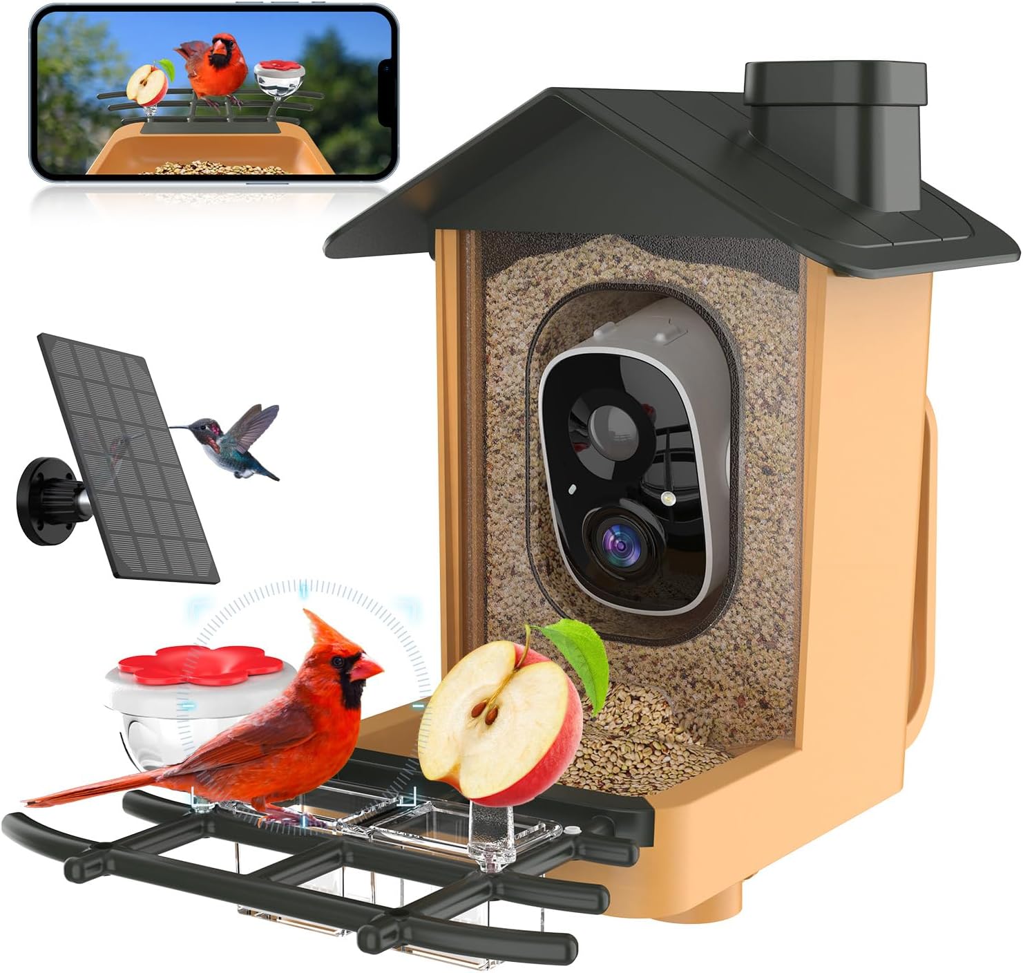 2K HD Smart Bird Feeder with AI Camera