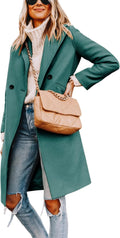 Women's Wool Mid-Long Notch Lapel Coat - Smart Single-Breasted
