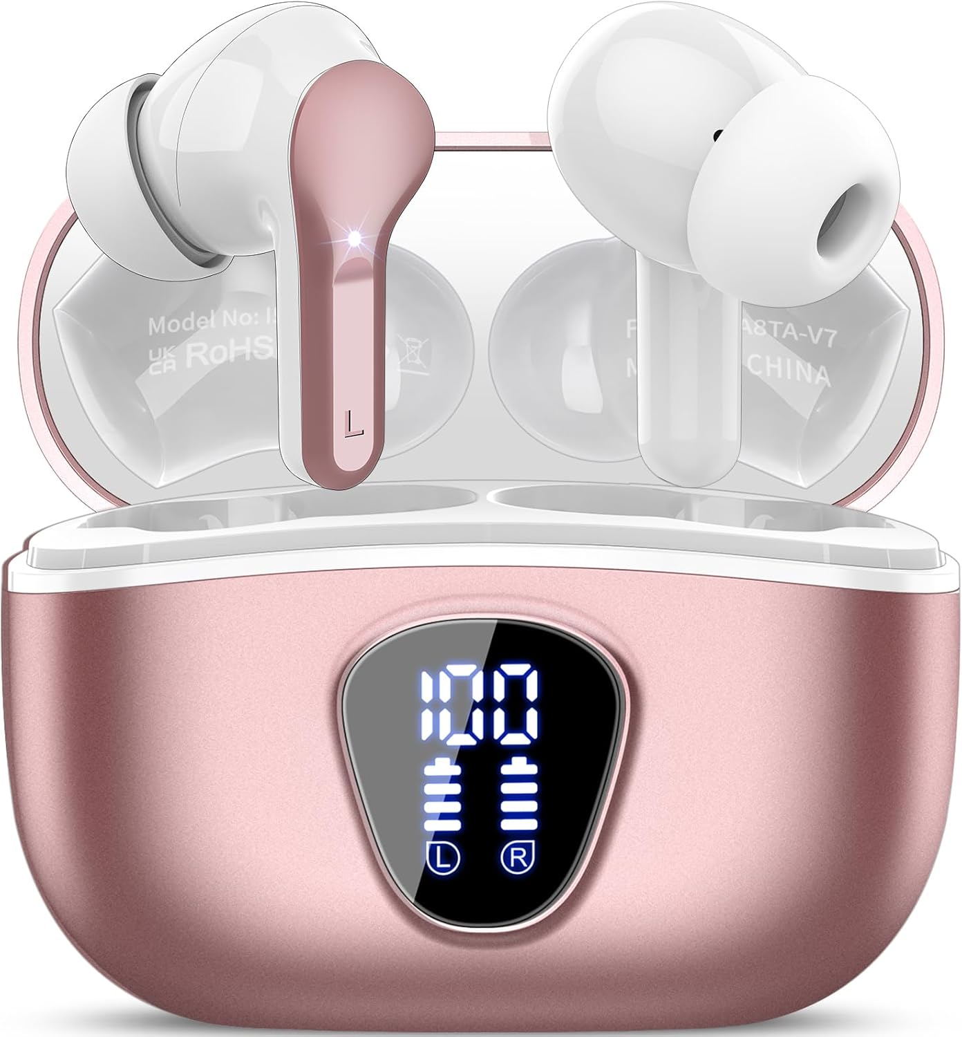Wireless Earbuds with ENC Noise Cancelling Mic and IP7 Waterproof