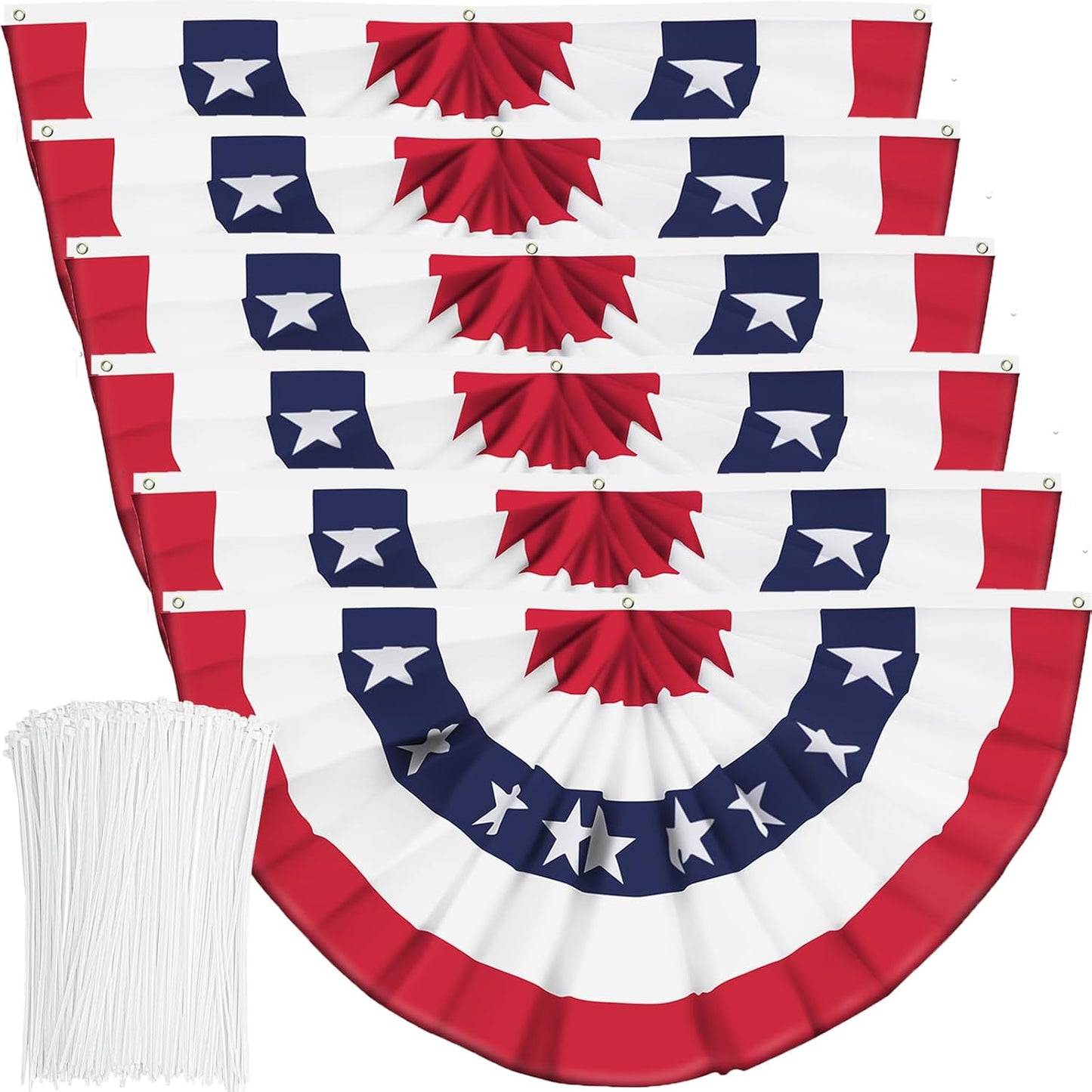 USA Pleated Fan Banner for Patriotic 4th of July Decor