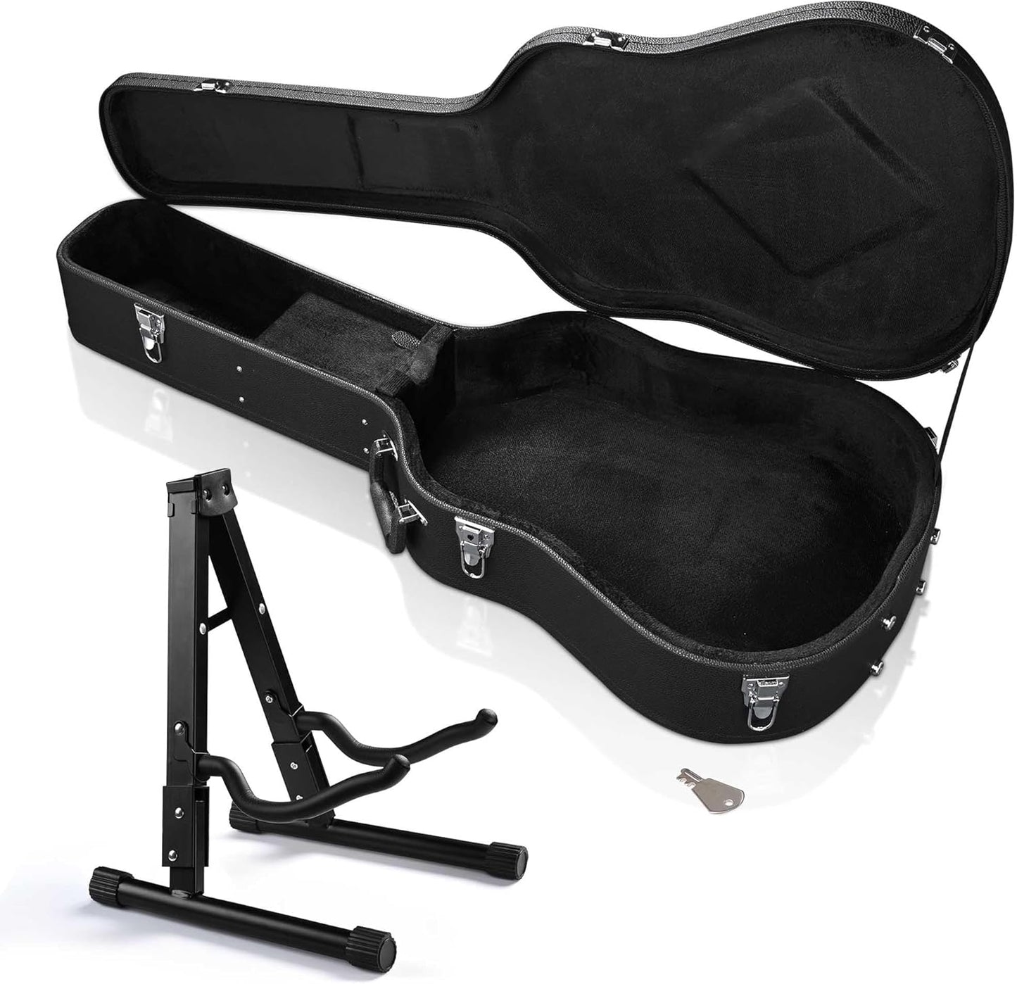 41in Acoustic Guitar Case with Stand - Durable Protection Kit