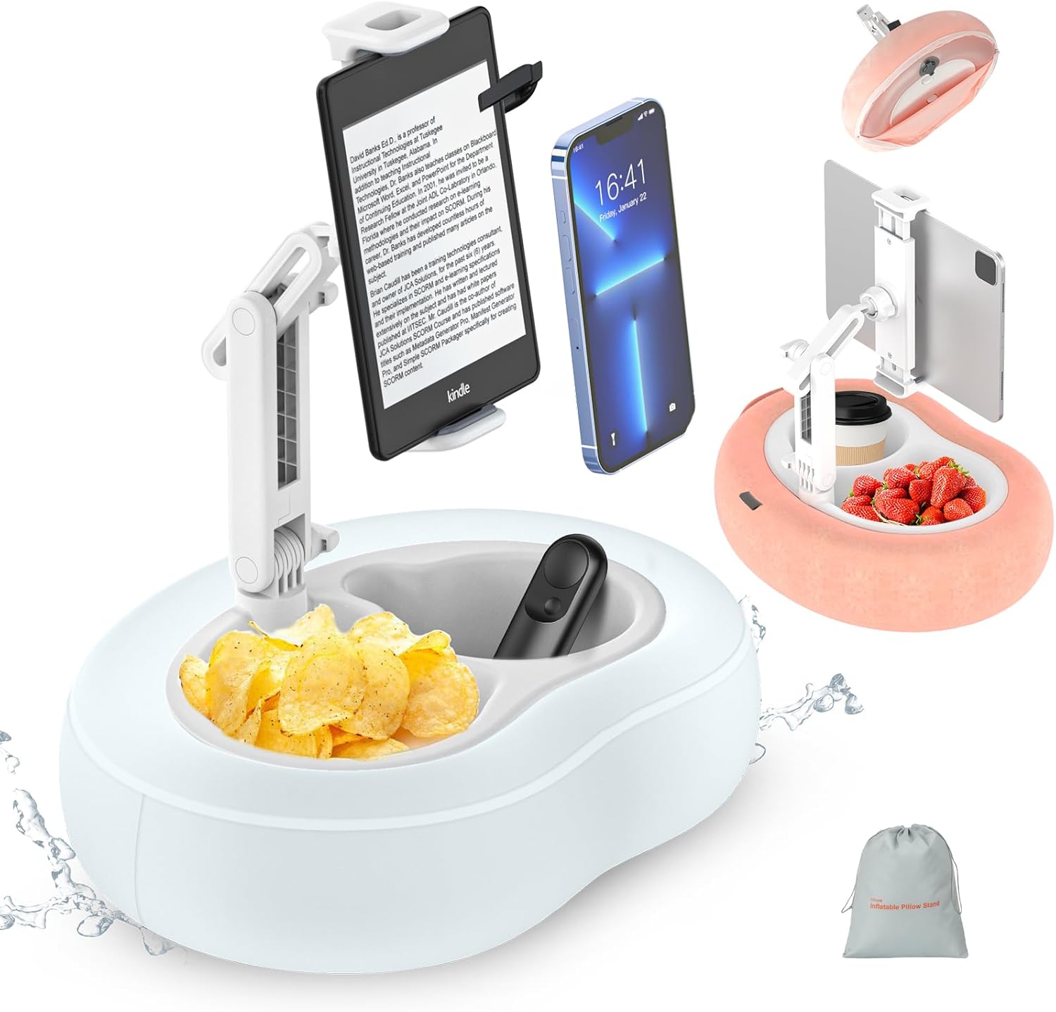 Versatile Waterproof Tablet Pillow Stand for Bed and Couch