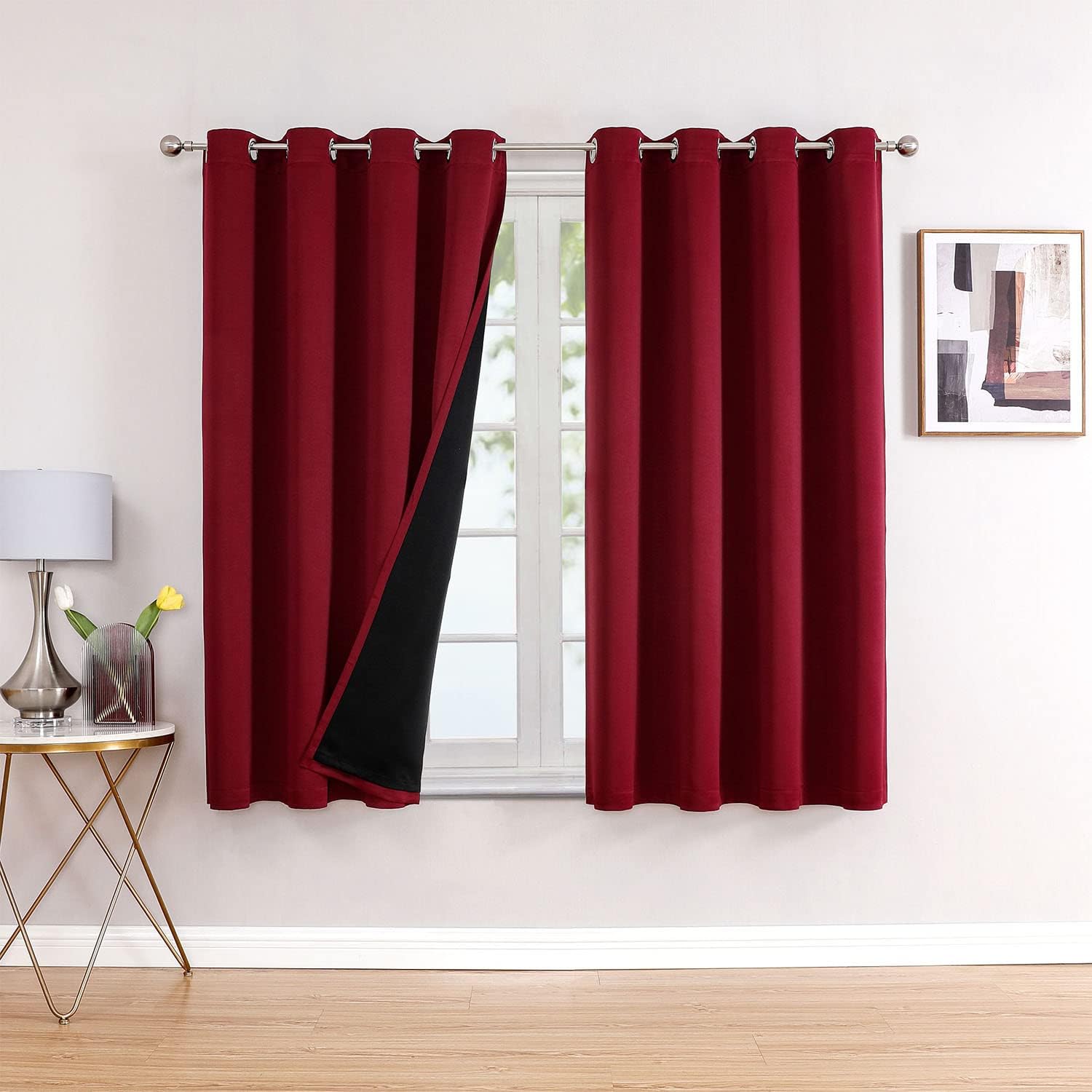 ChrisDowa 100% Blackout Curtains for Bedroom Total Blackout