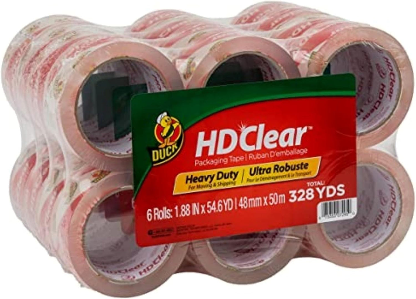 Duck HD Clear Packing Tape Refills for Strong Shipping Needs