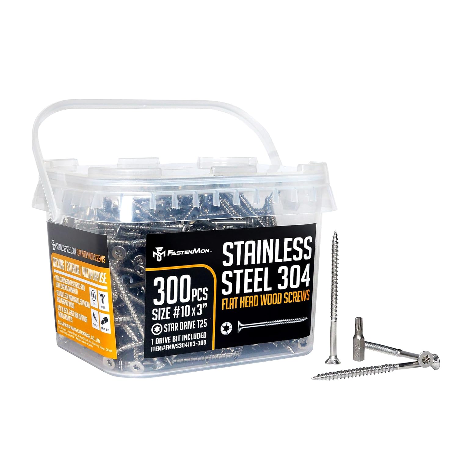 10x3 Stainless Steel Deck Screws for Outdoor Wood Projects