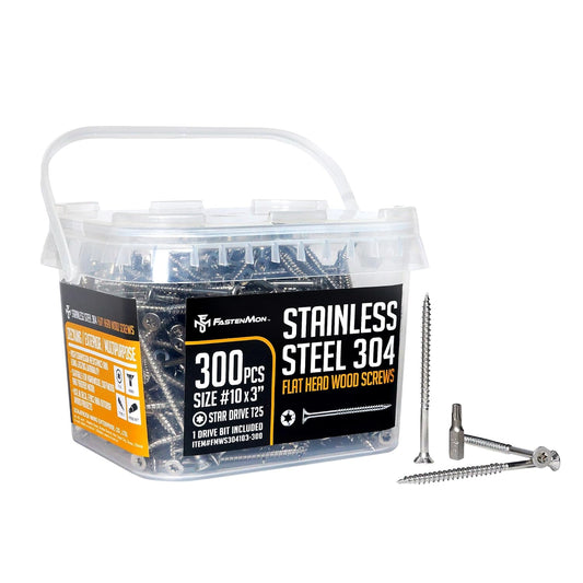 10x3 Stainless Steel Deck Screws for Outdoor Wood Projects