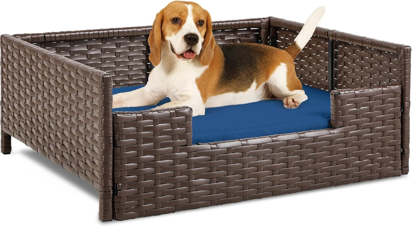 YITAHOME Rattan Dog Sofa Bed for Ultimate Pet Comfort