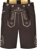 Lukas Bavarian Softshell Shorts with Suspenders for Oktoberfest