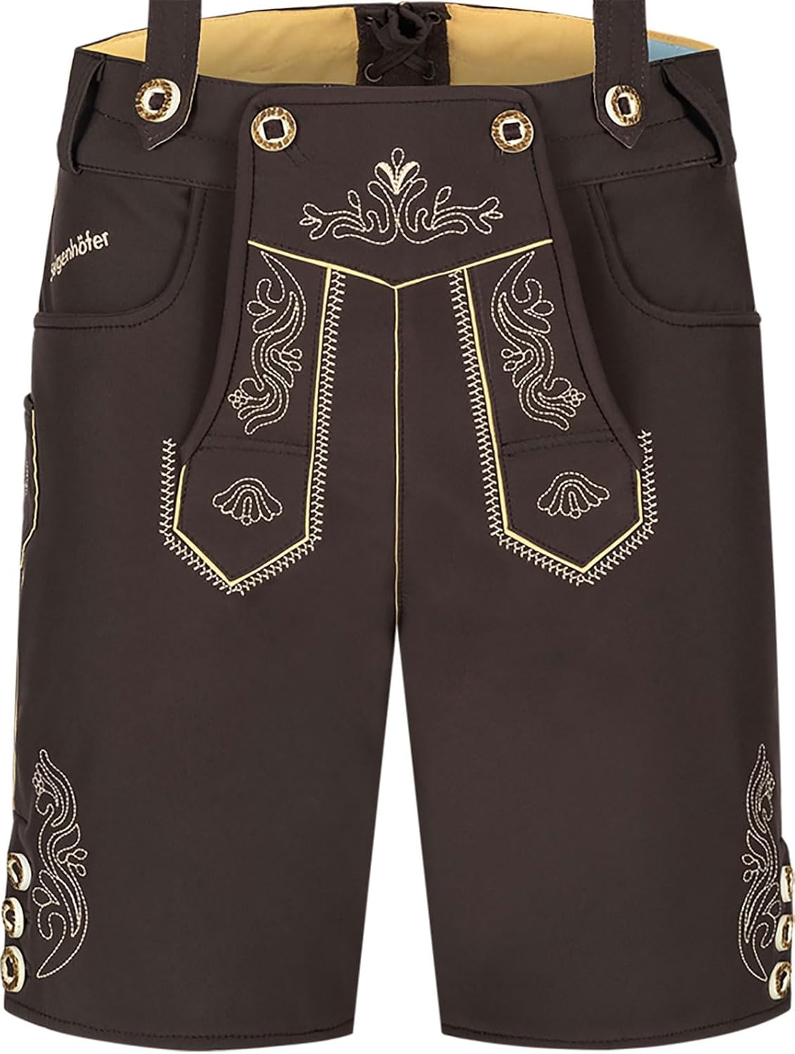Lukas Bavarian Softshell Shorts with Suspenders for Oktoberfest