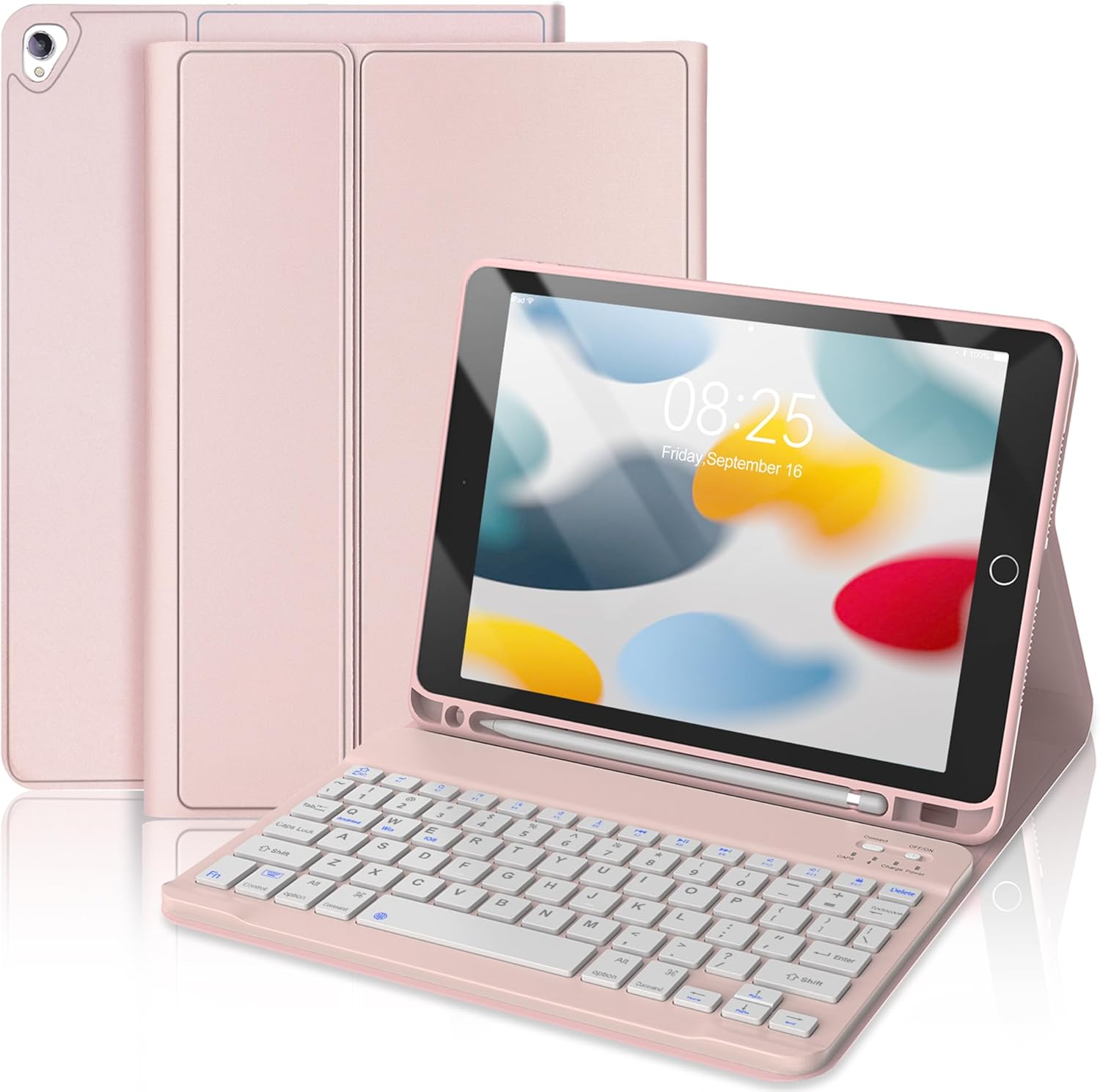 D DINGRICH iPad 9th Generation Case with Keyboard 10.2 Inch
