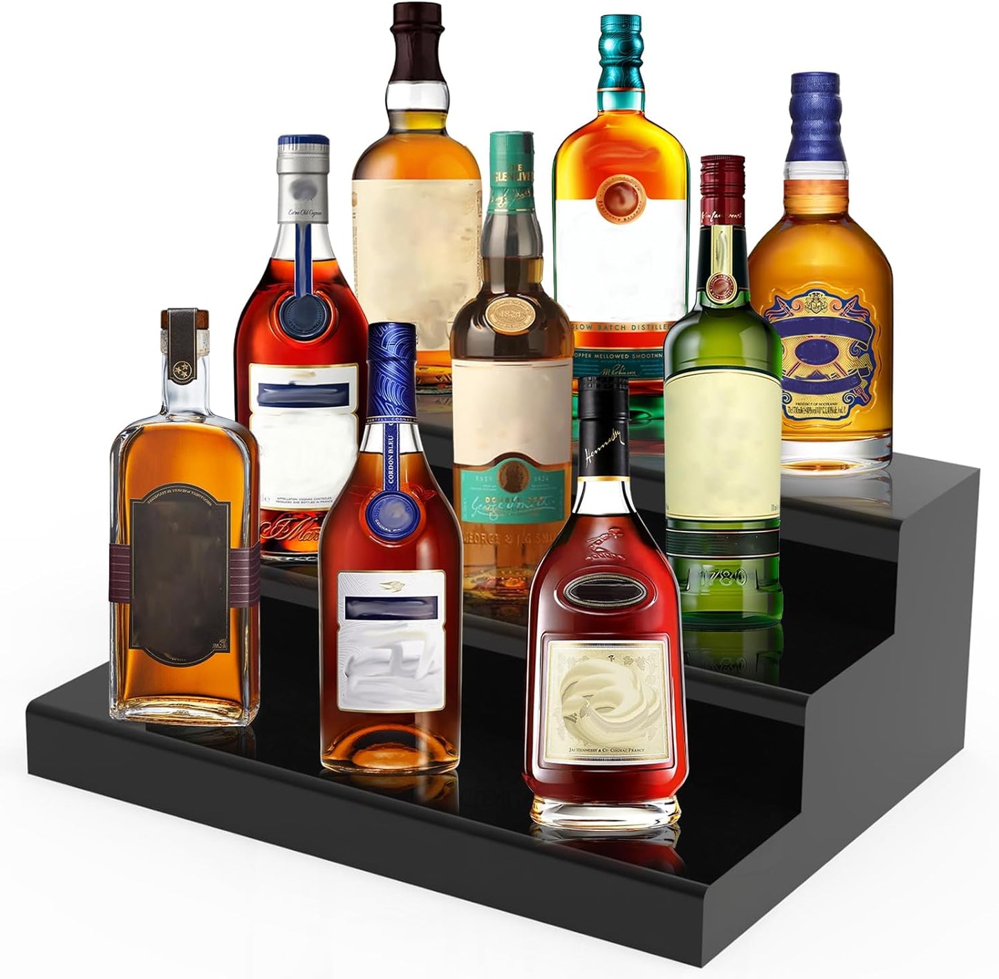Liquor Bottle Display Shelf for Organizing Bar and Home Spaces