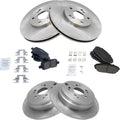 TRQ Front and Rear Brake Pad & Rotor Kit Compatible with 2002-2004