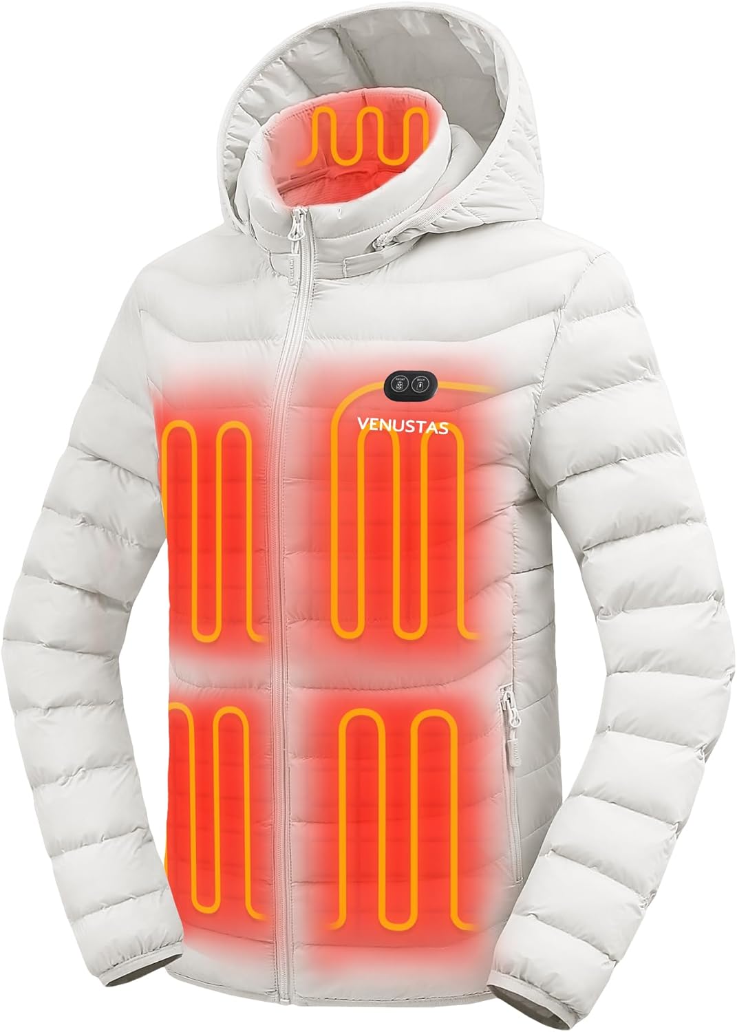 Venustas Unisex Heated Jacket with Dual-Control Heating System