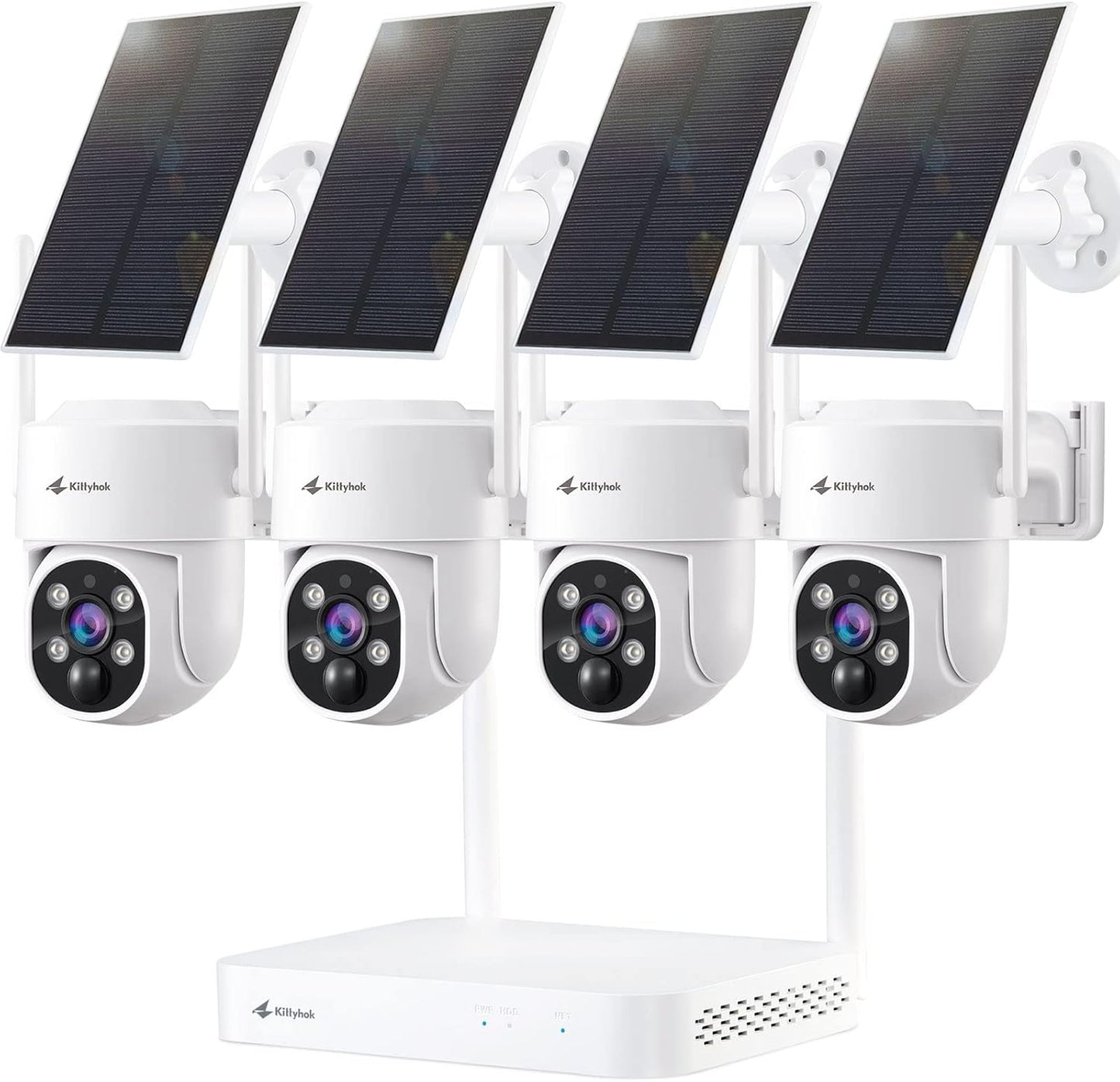 Kittyhok Solar Security Cameras Wireless Outdoor with 360 Pan