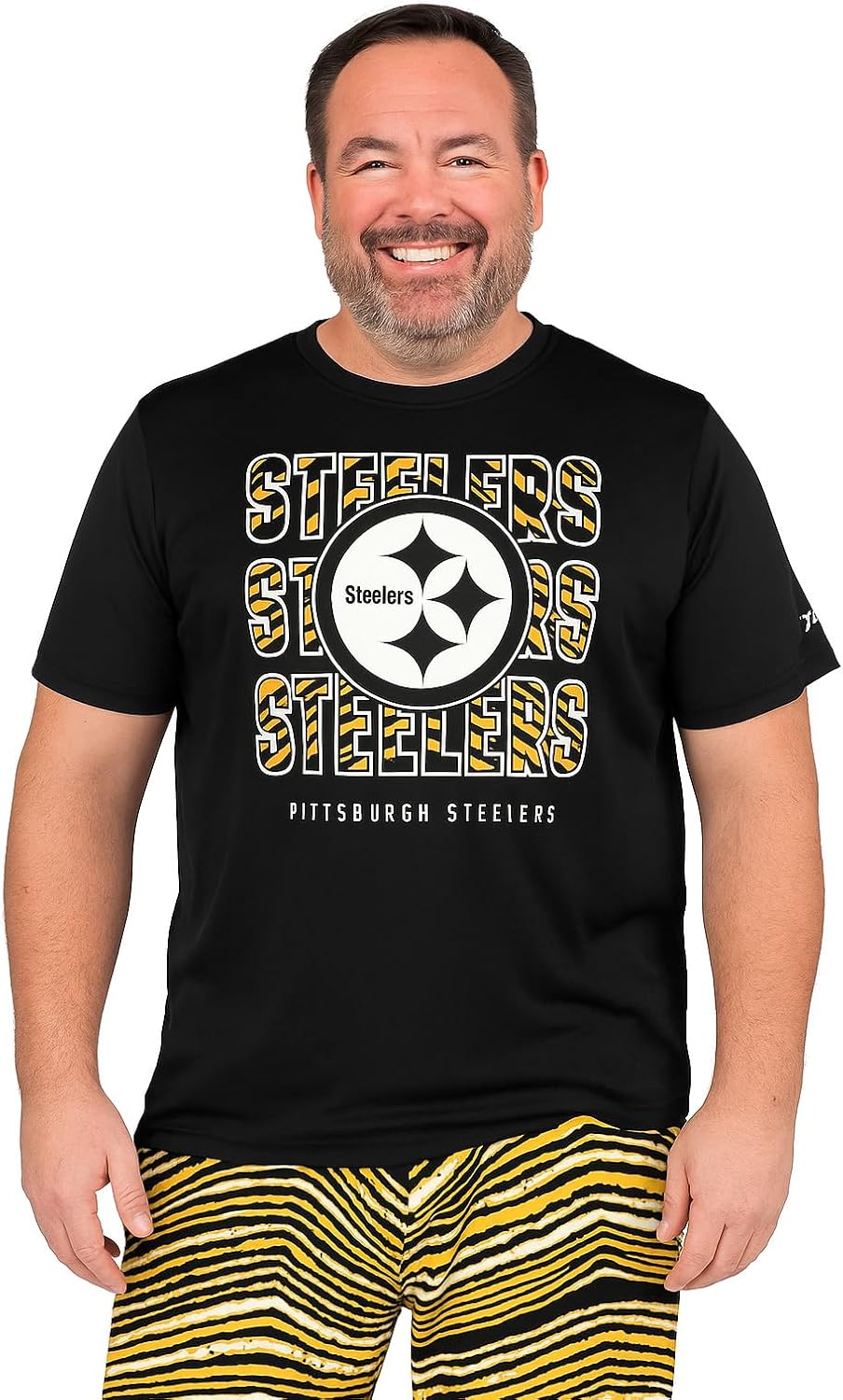 Zubaz NFL Men's Short Sleeve Team Graphic T-Shirt for Fans
