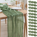 Cheesecloth Table Runner 35in x 120in Sage Green - Boho Sheer Runner