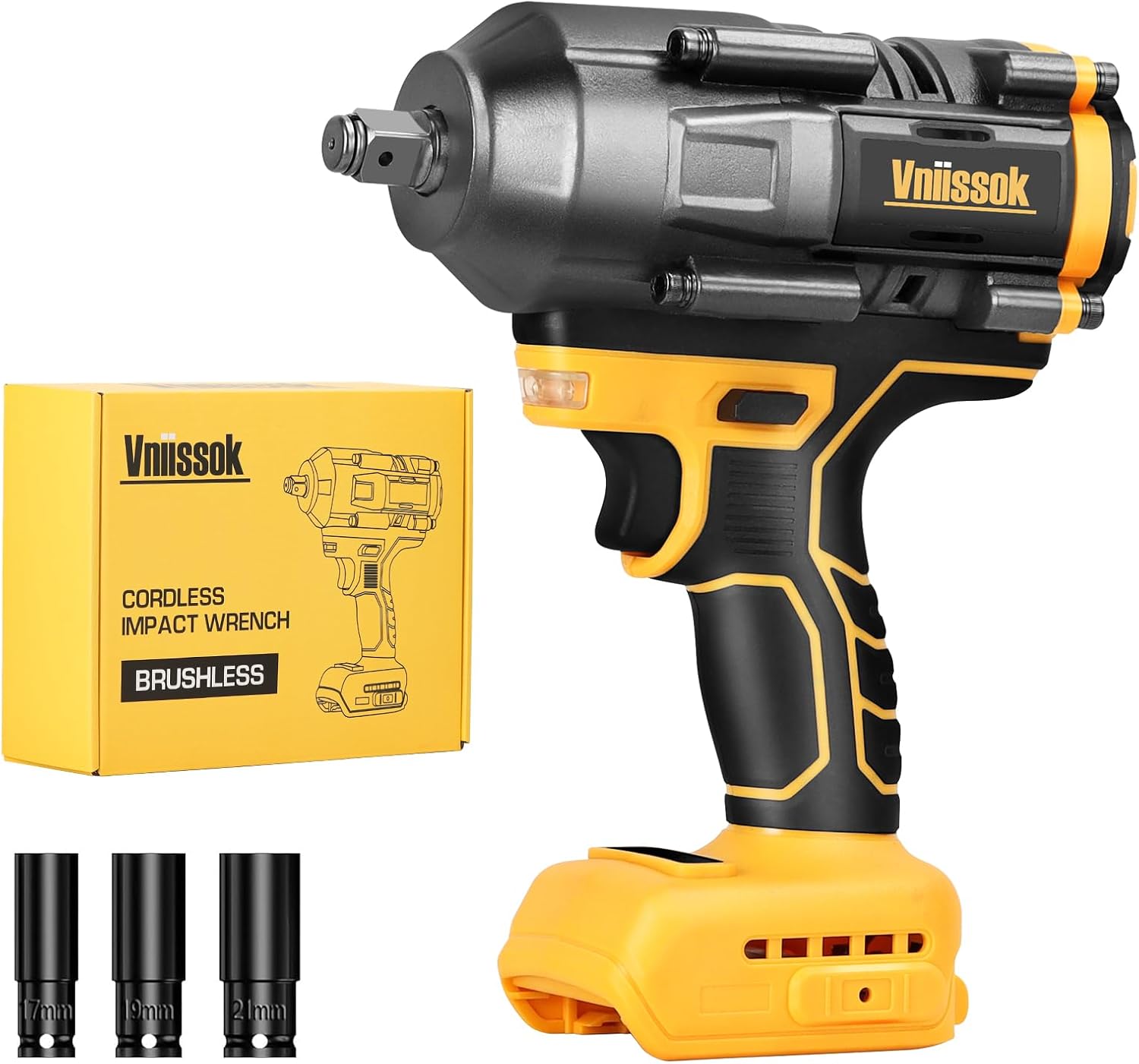 Cordless Impact Wrench 1/2 inch for DeWalt 20V Battery Power