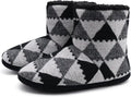 GPOS Knit Rock Wool Warm Men Indoor Pull On Cozy Slipper Boots