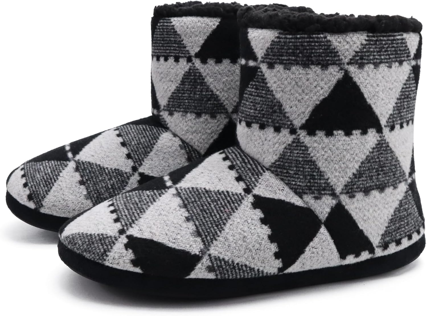 Cozy Memory Foam Slipper Boots for Men with Warm Wool Lining