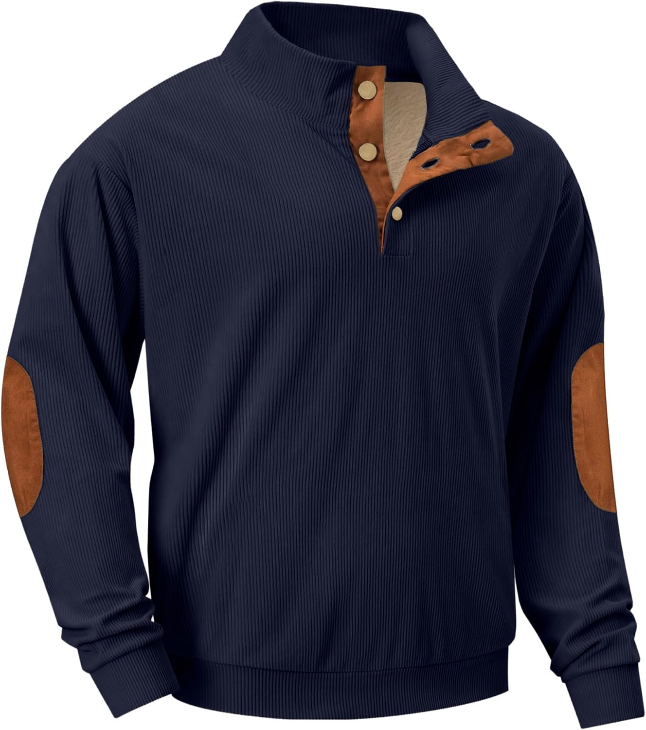 Heavyweight Fleece Corduroy Sweatshirt for Men - Cozy Style