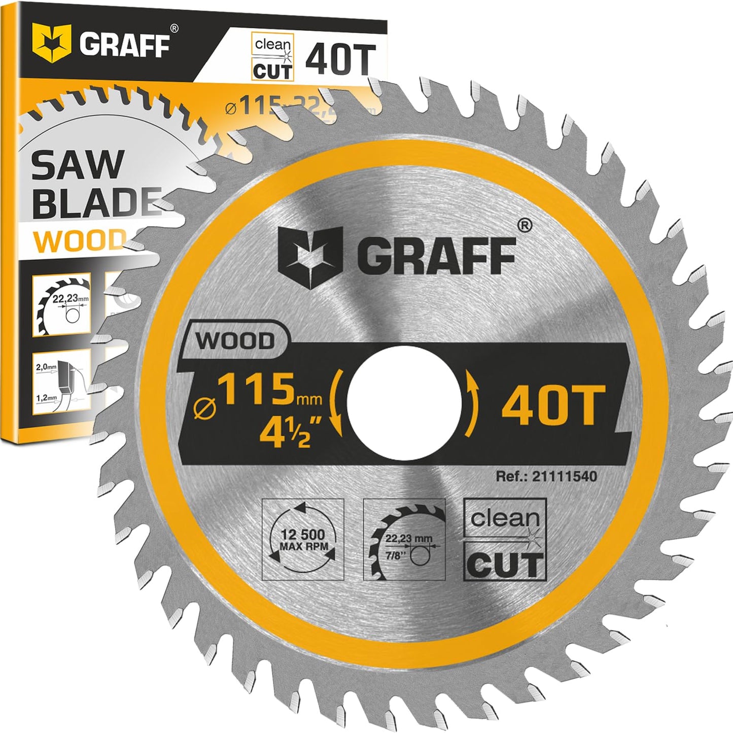 GRAFF 40-Teeth Wood Cutting Disc - Versatile 4-1/2 Inch Blade