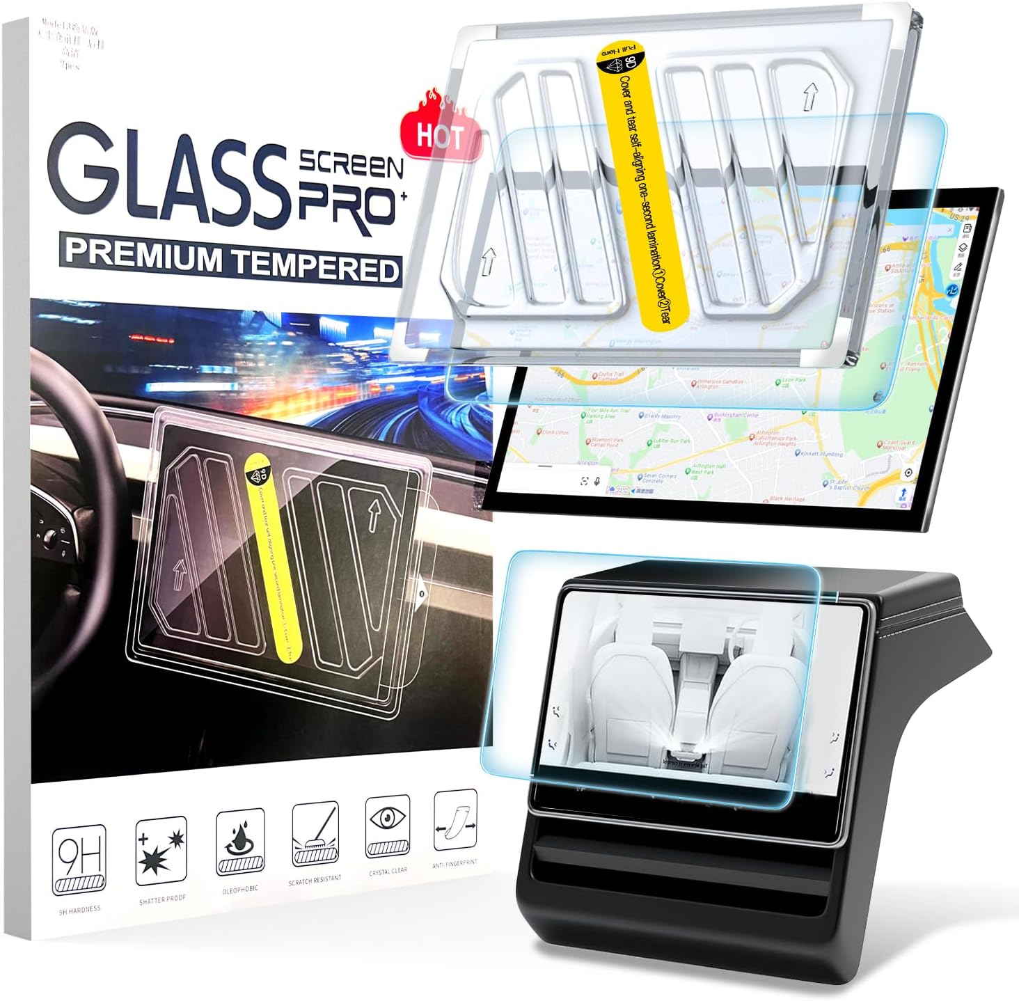 Tempered Glass Screen Protector for Tesla Model 3 2024-2025
