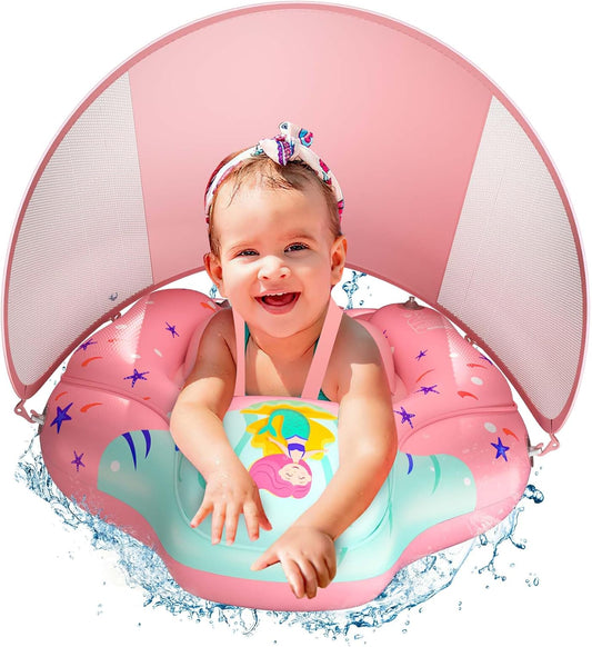 UPF50+ Inflatable Baby Pool Float - Safe Sun Protection