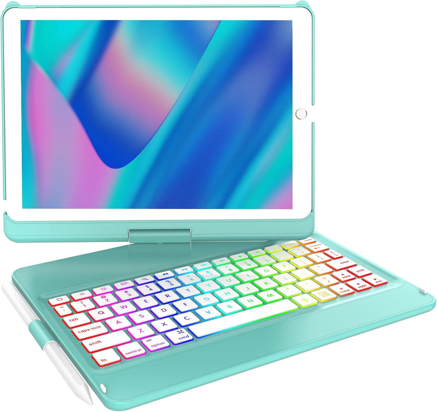 Keyboard Case for iPad 9th Generation with 10 Color Backlight