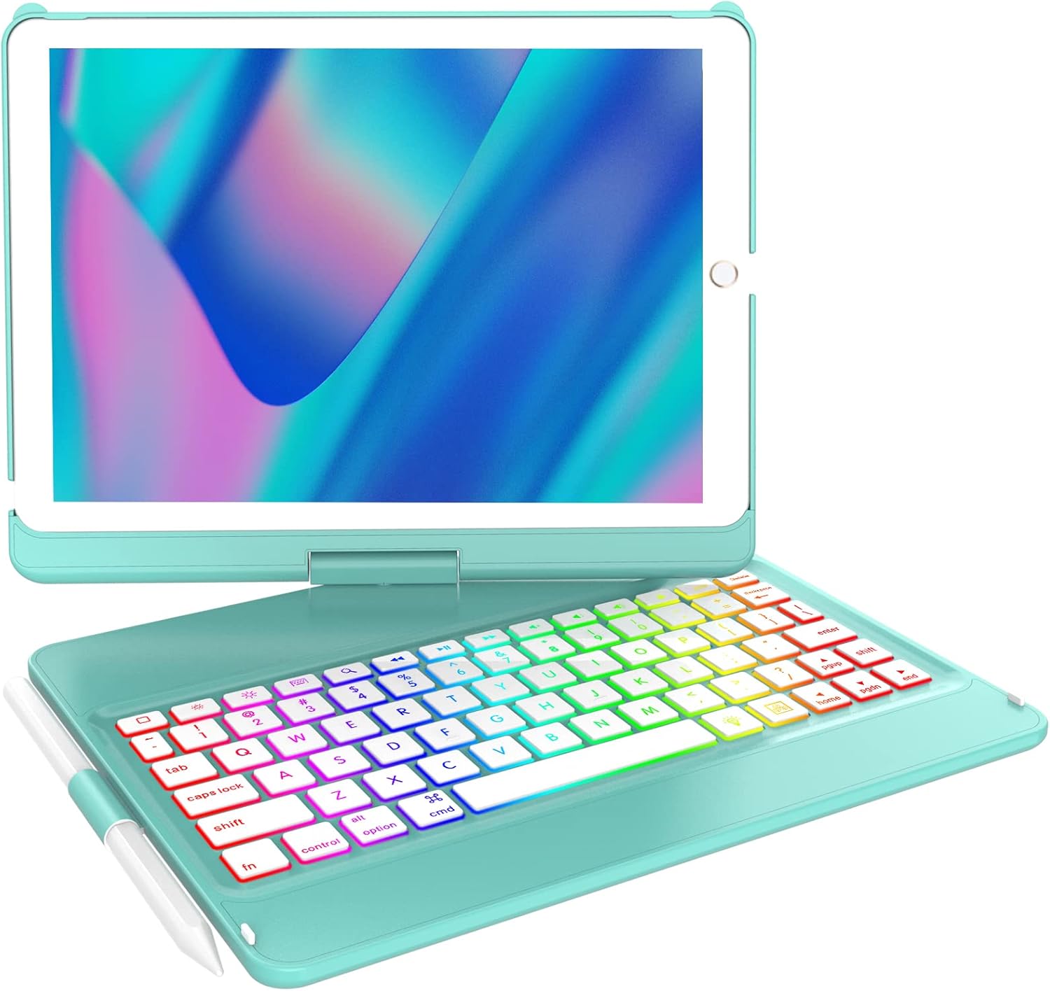 Keyboard Case for iPad 9th Generation with 10 Color Backlight