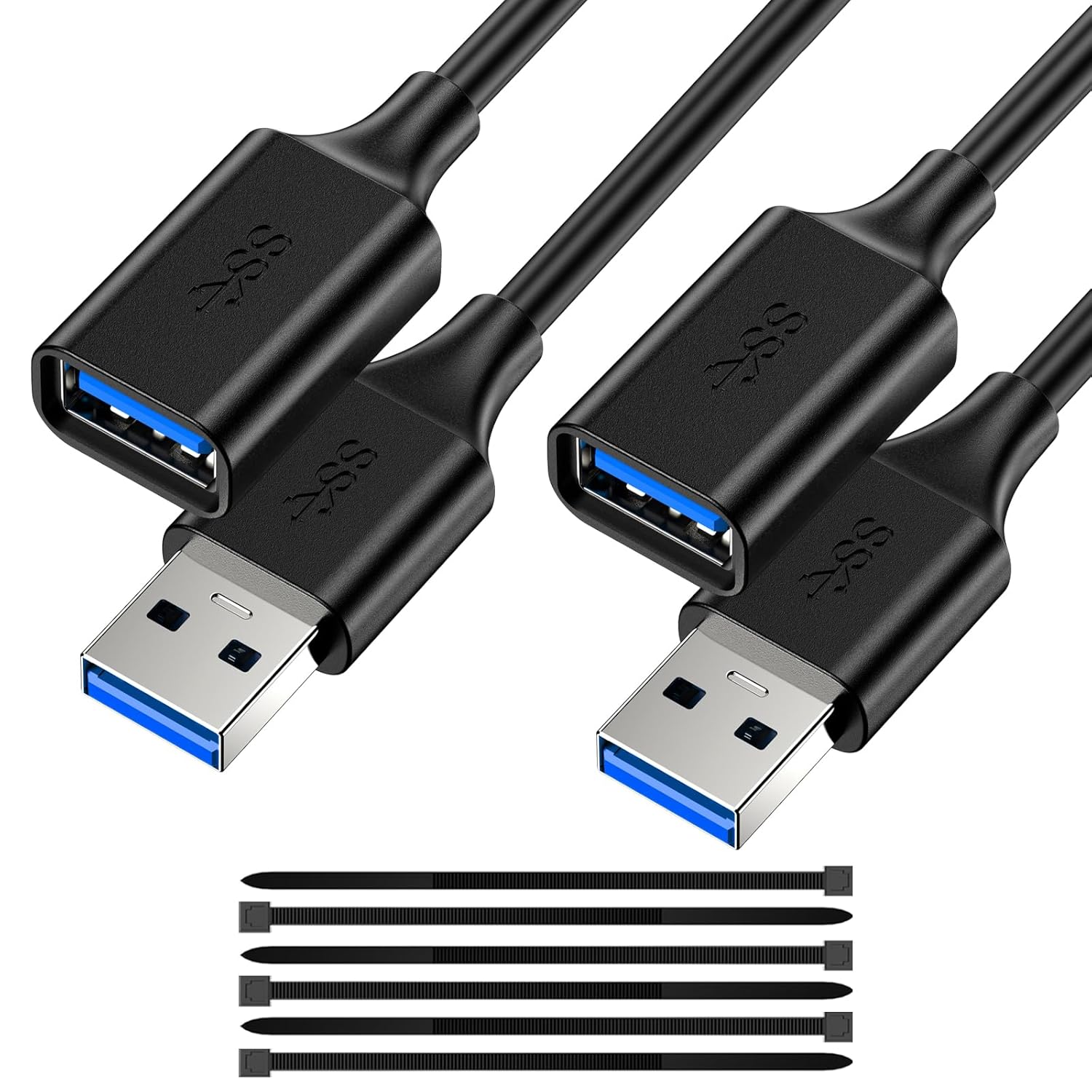Fast USB Extension - Expand Your Reach! (2 Pack)
