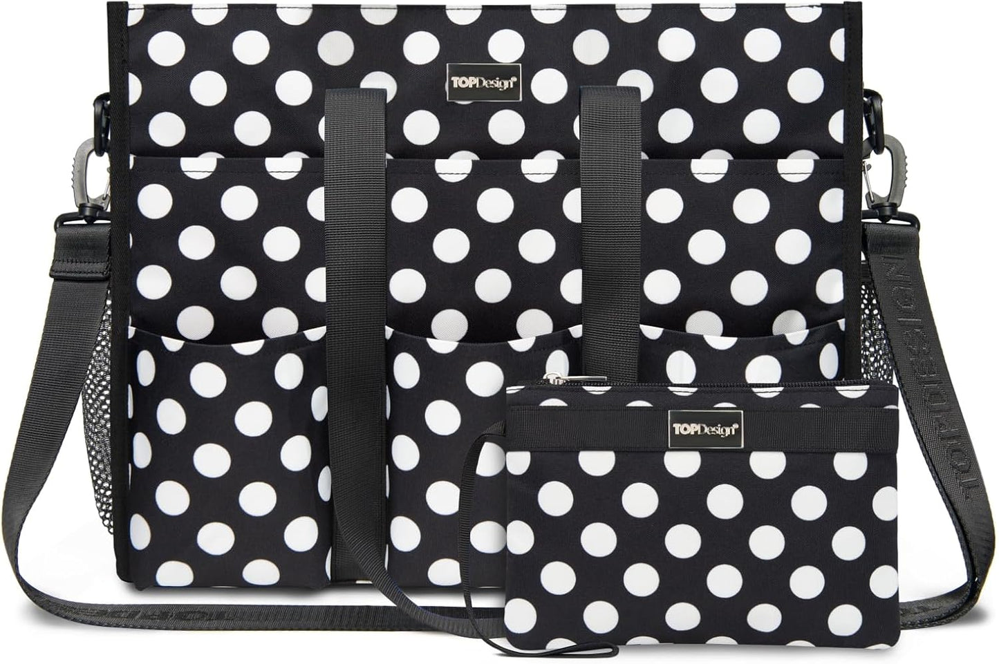 Utility Water Resistant Tote Bag with 22 Pockets for Women
